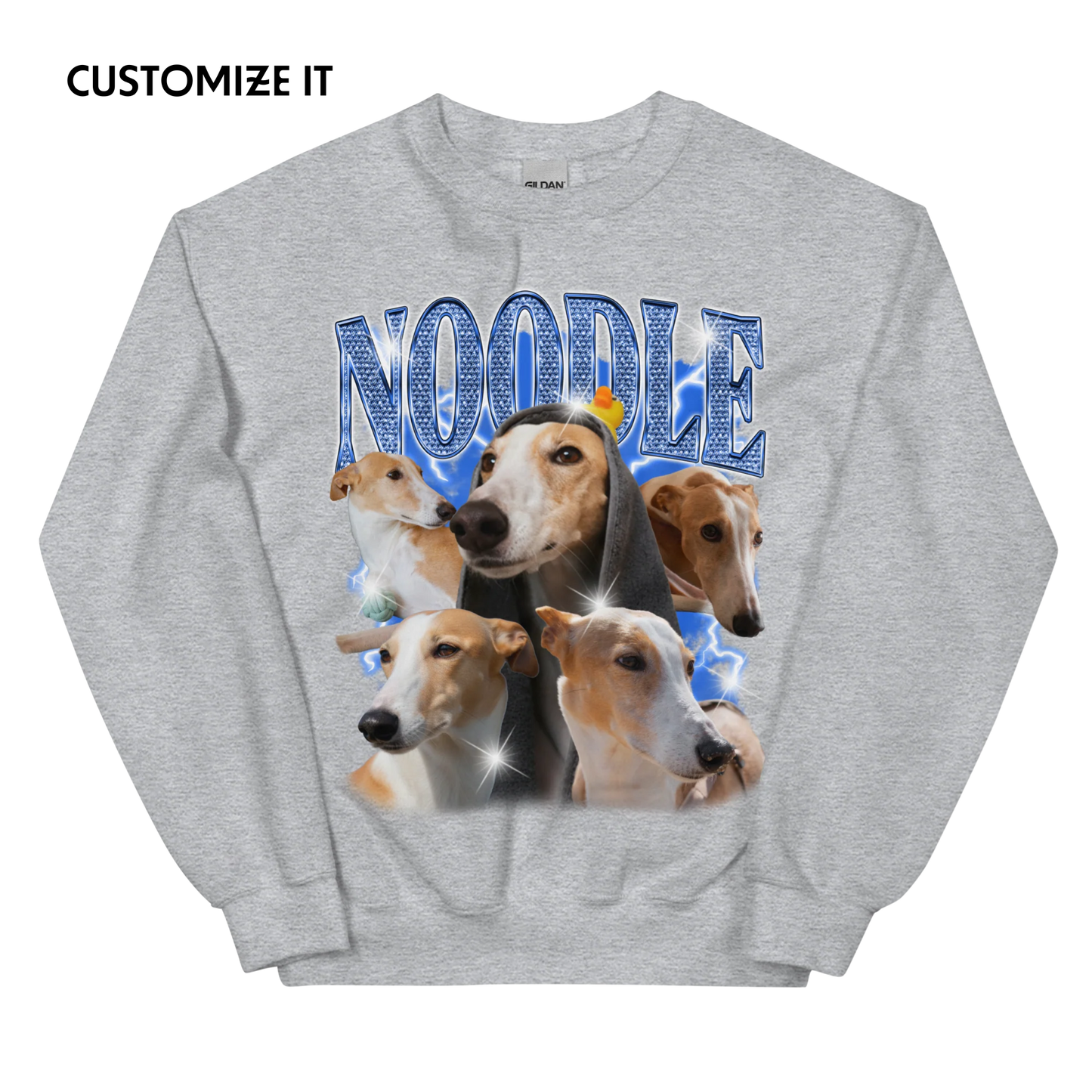 Create Your Own Custom Bling Pet Bootleg Sweatshirt