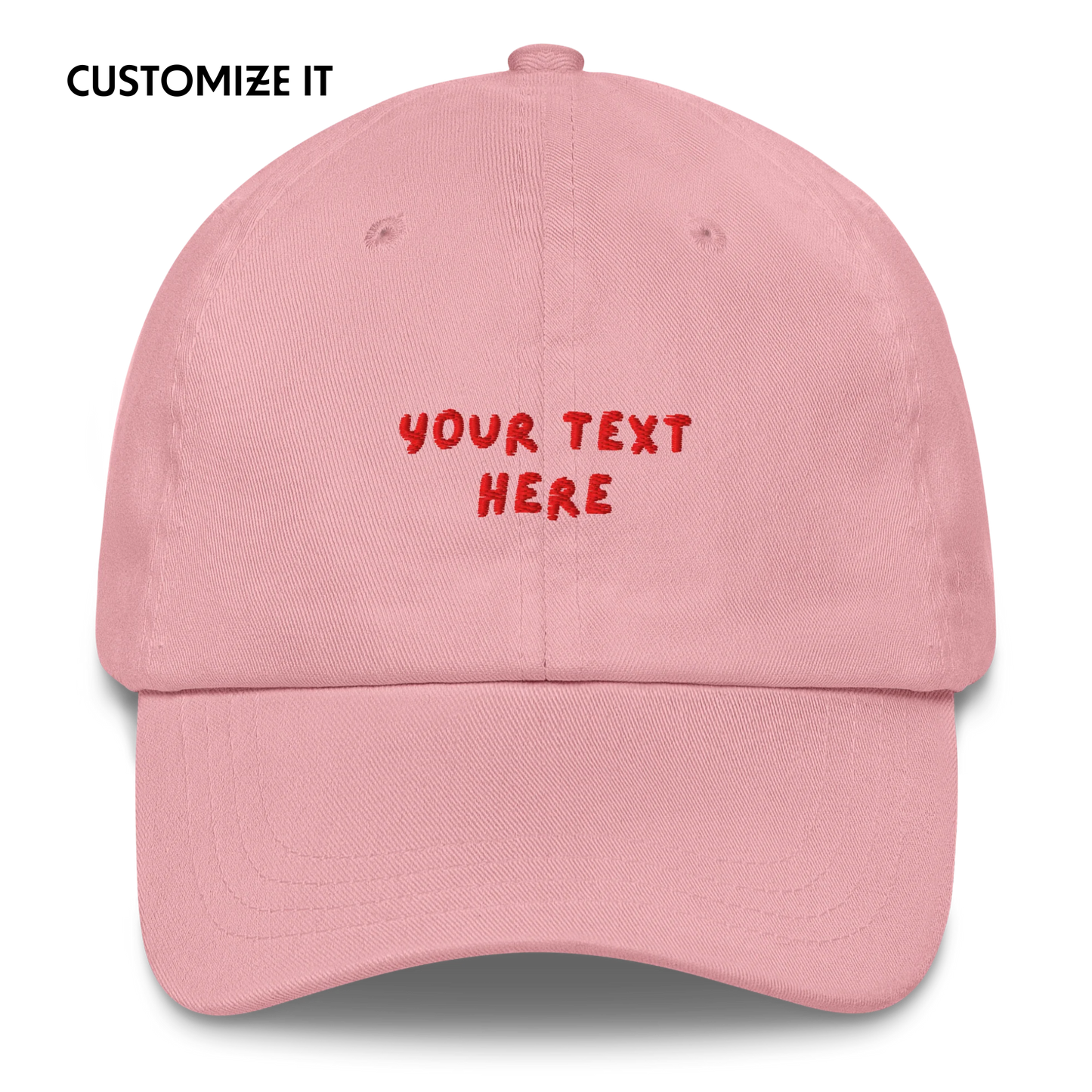 CUSTOM Your Text Playful Embroidered Cap