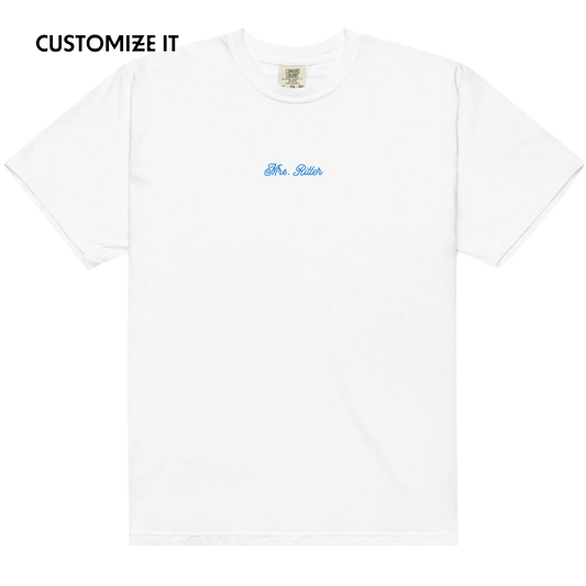 CUSTOM Mrs. Surname Embroidered Bride Classic T-Shirt