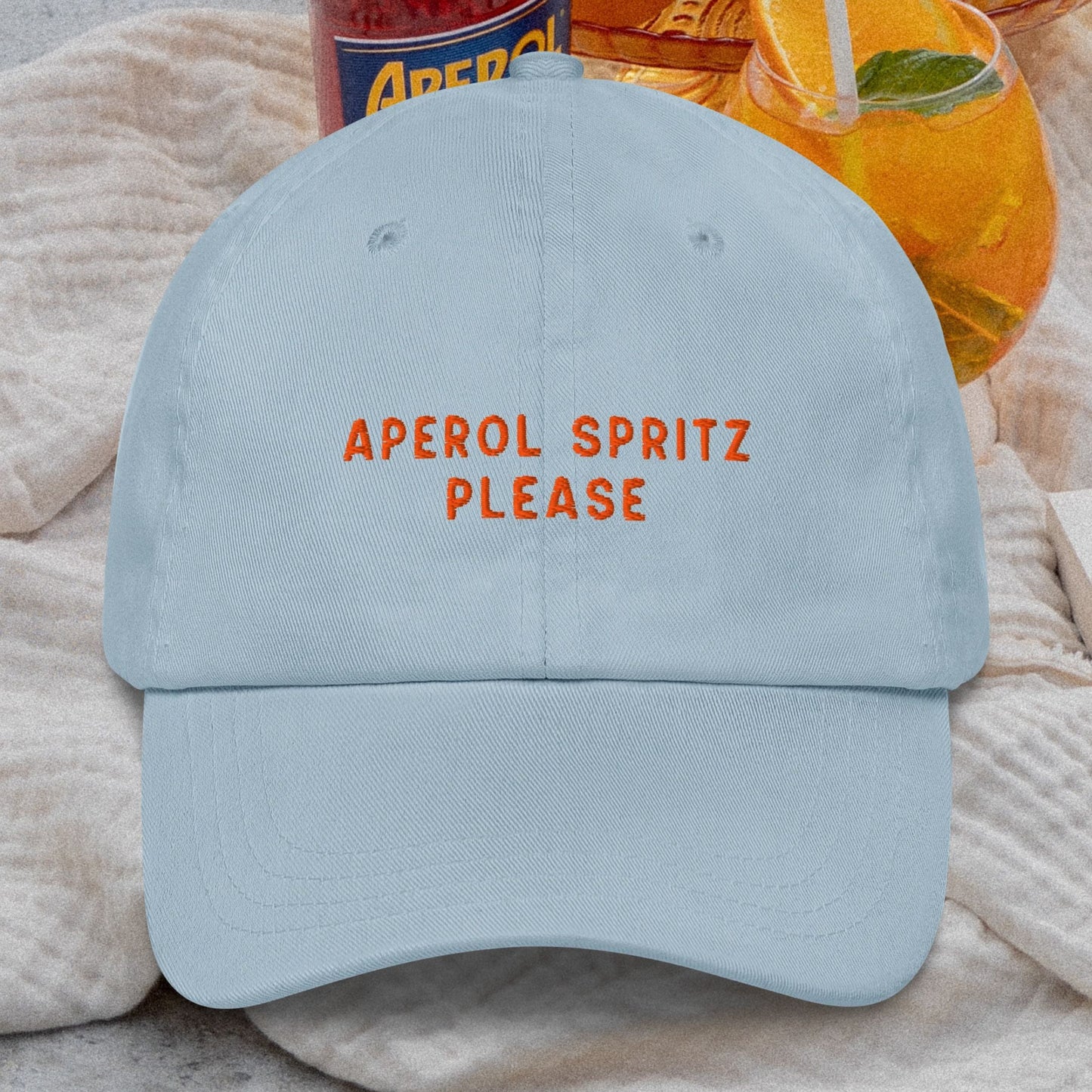 Aperol Spritz Please Cocktail Embroidered Dad Hat