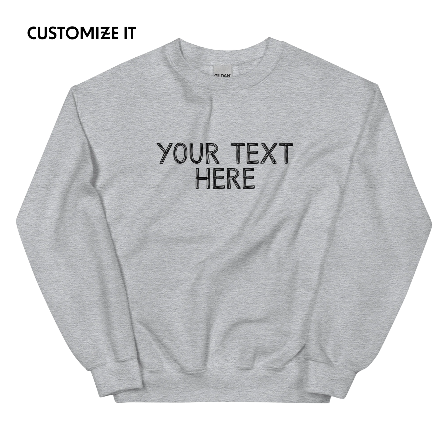 CUSTOM Your Text Scribbles Sweatshirt