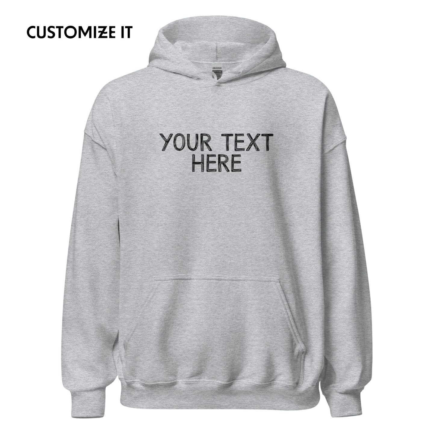 CUSTOM Your Text Scribbles Hoodie