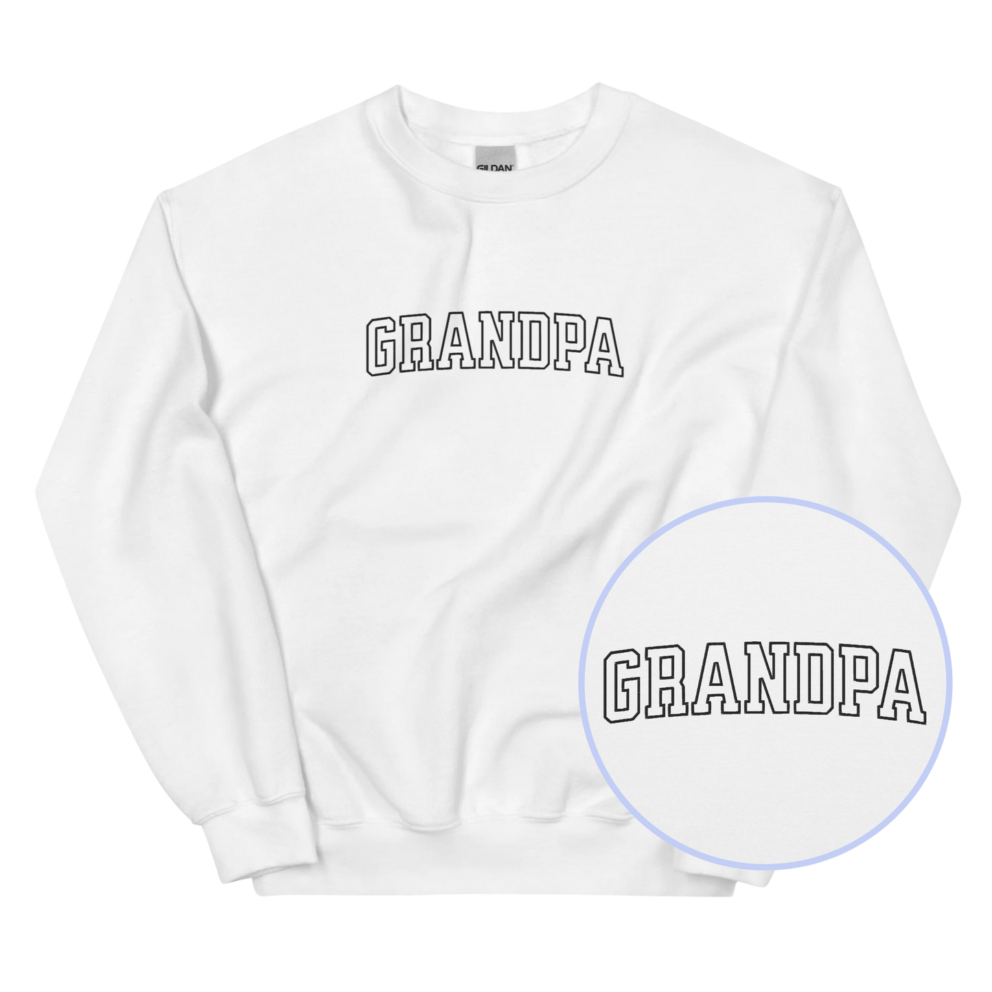 Grandpa Grandfather Varsity Embroidered Sweatshirt