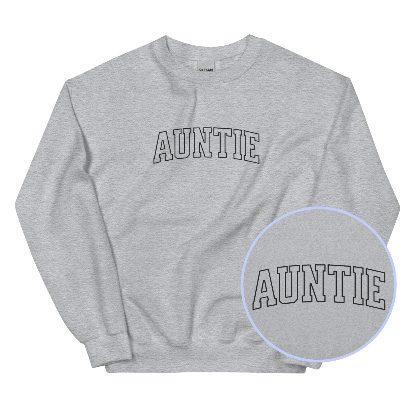 Auntie Aunt Varsity Embroidered Sweatshirt