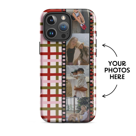 CUSTOM PHOTO Plaid Aesthetic iPhone Case