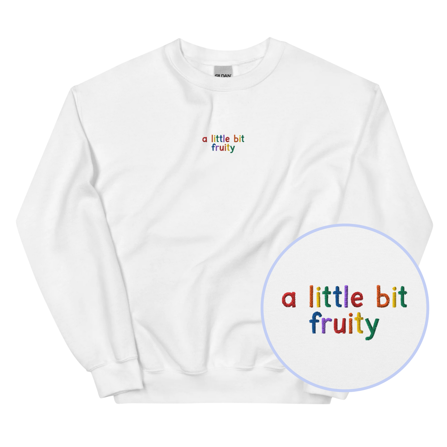 A Little Bit Fruity Pride Embroidered Sweatshirt