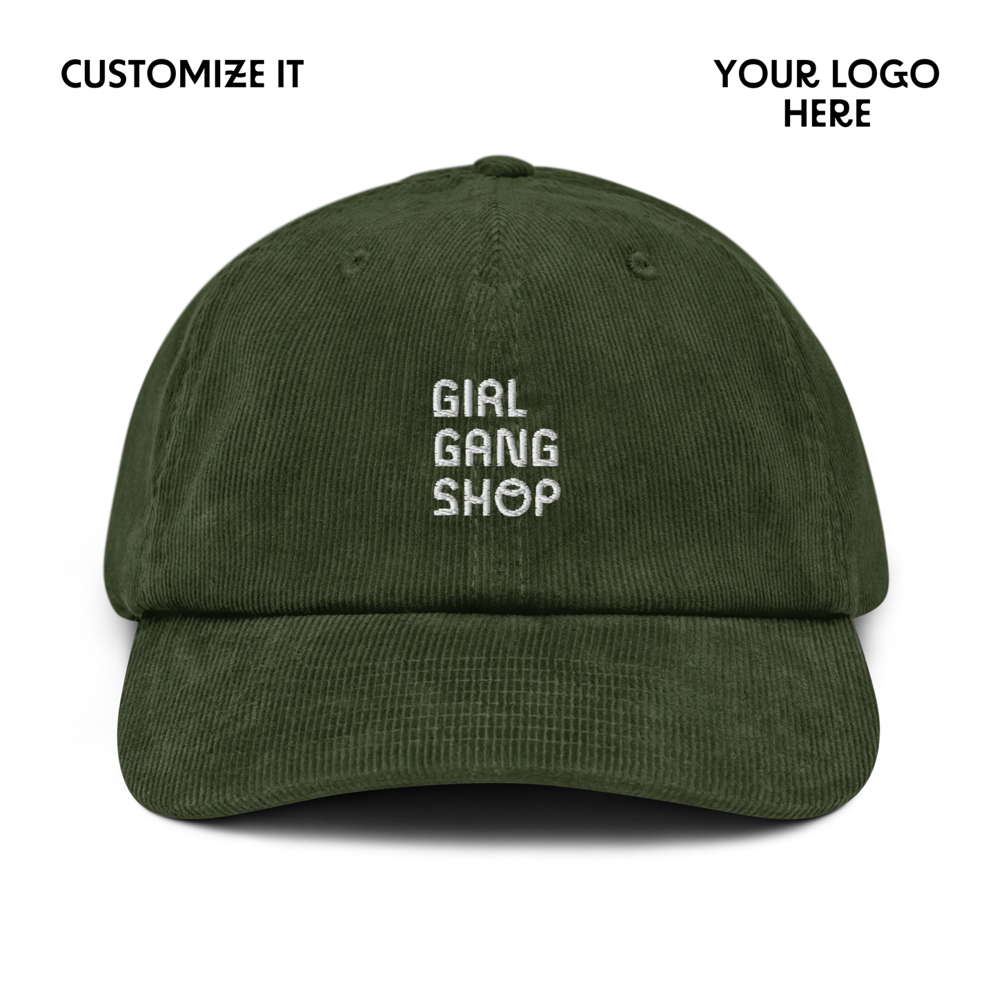 CUSTOM YOUR LOGO Embroidered Corduroy Hat
