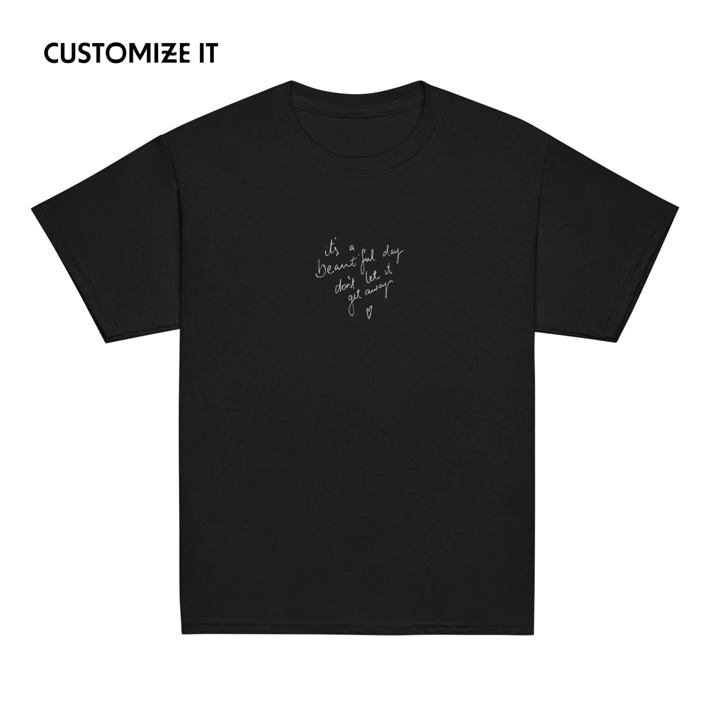 CUSTOM Your Handwriting Note Embroidered Baby Tee