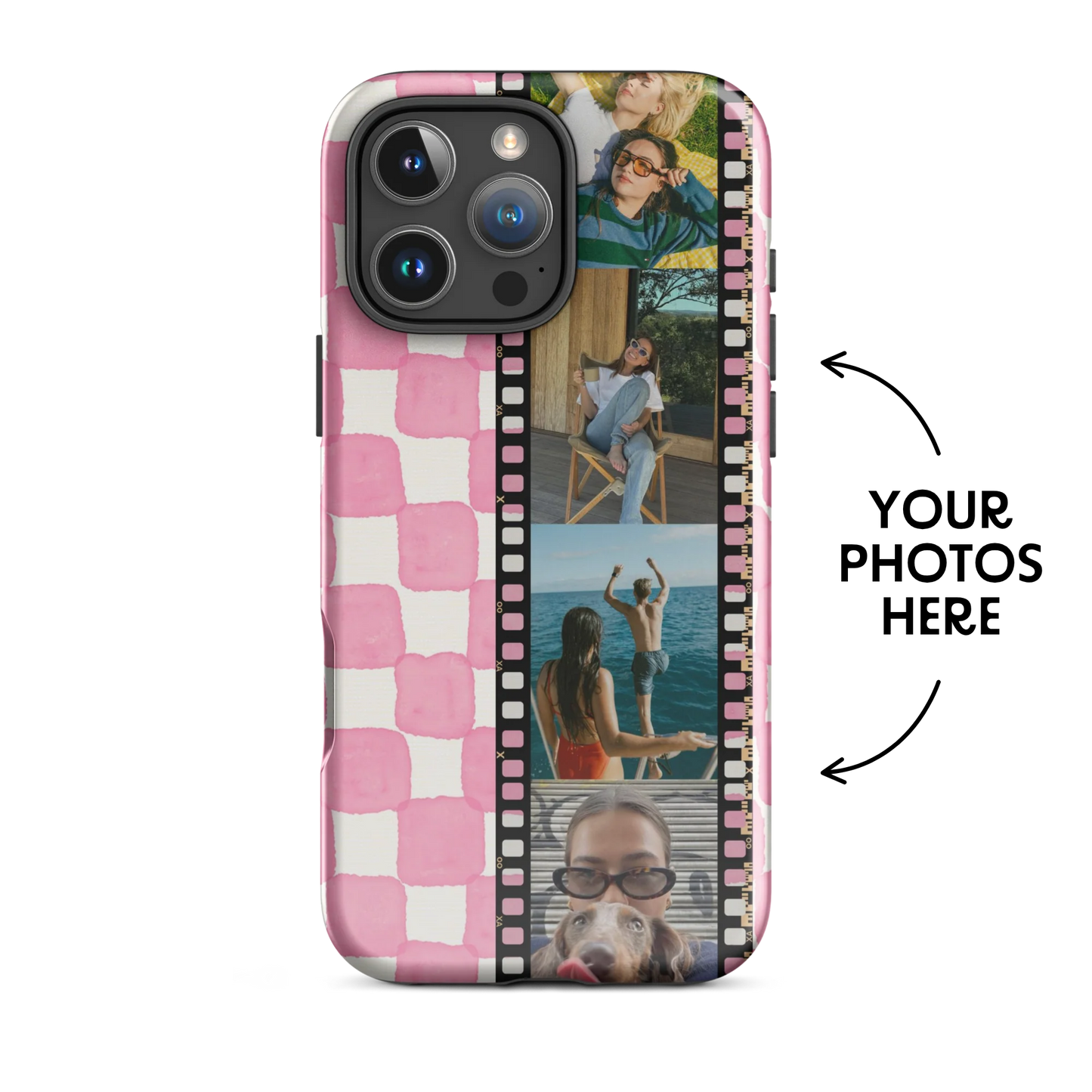 CUSTOM PHOTO Think Pink Aesthetic iPhone Case