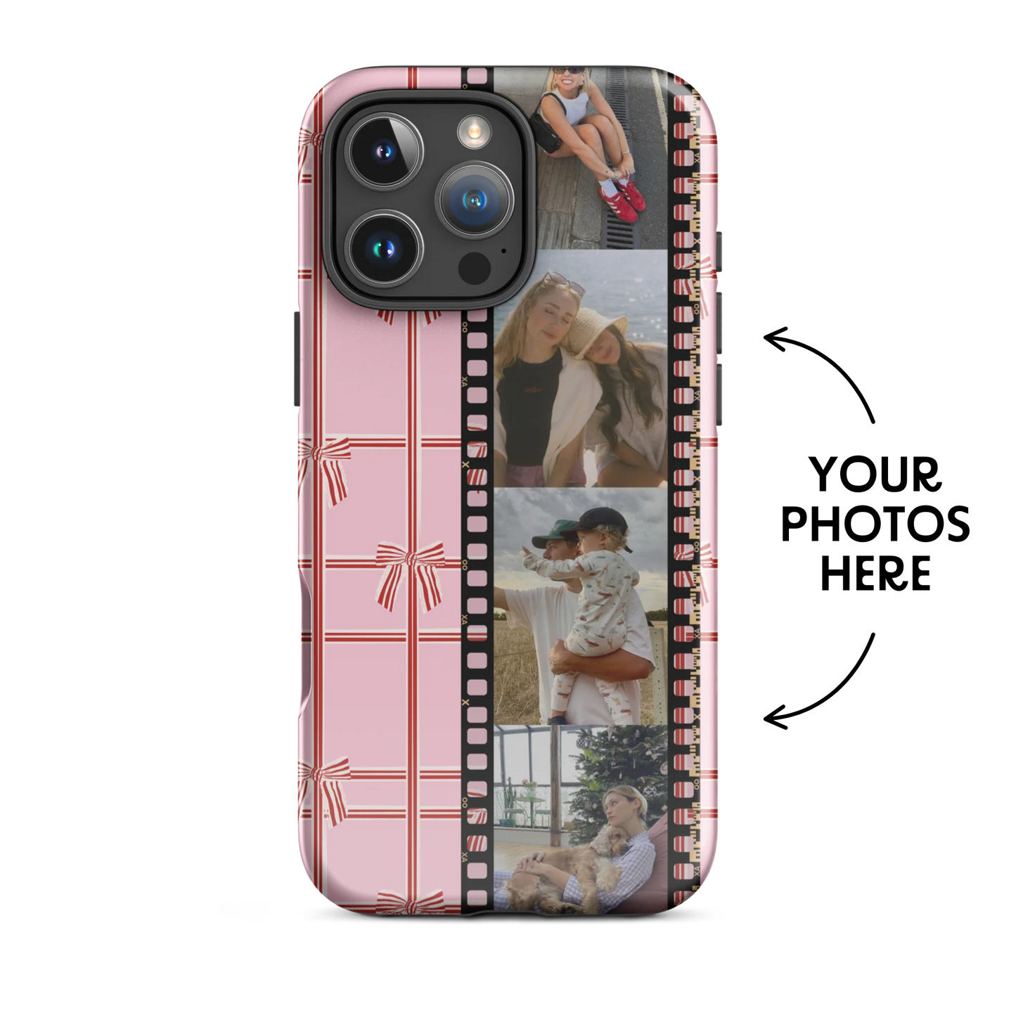 CUSTOM PHOTO Blush & Bow Aesthetic iPhone Case