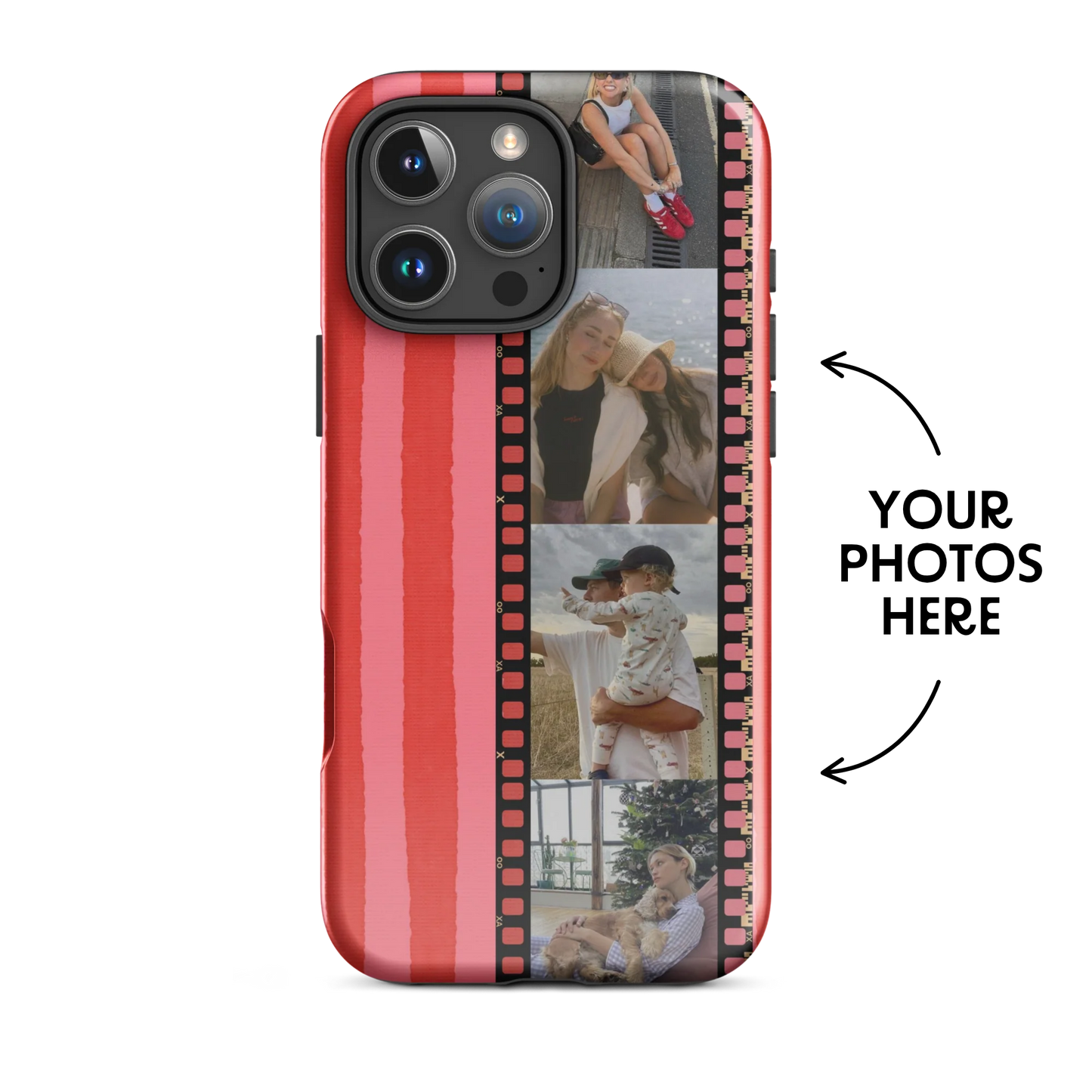 CUSTOM PHOTO Candy Stripe Aesthetic iPhone Case