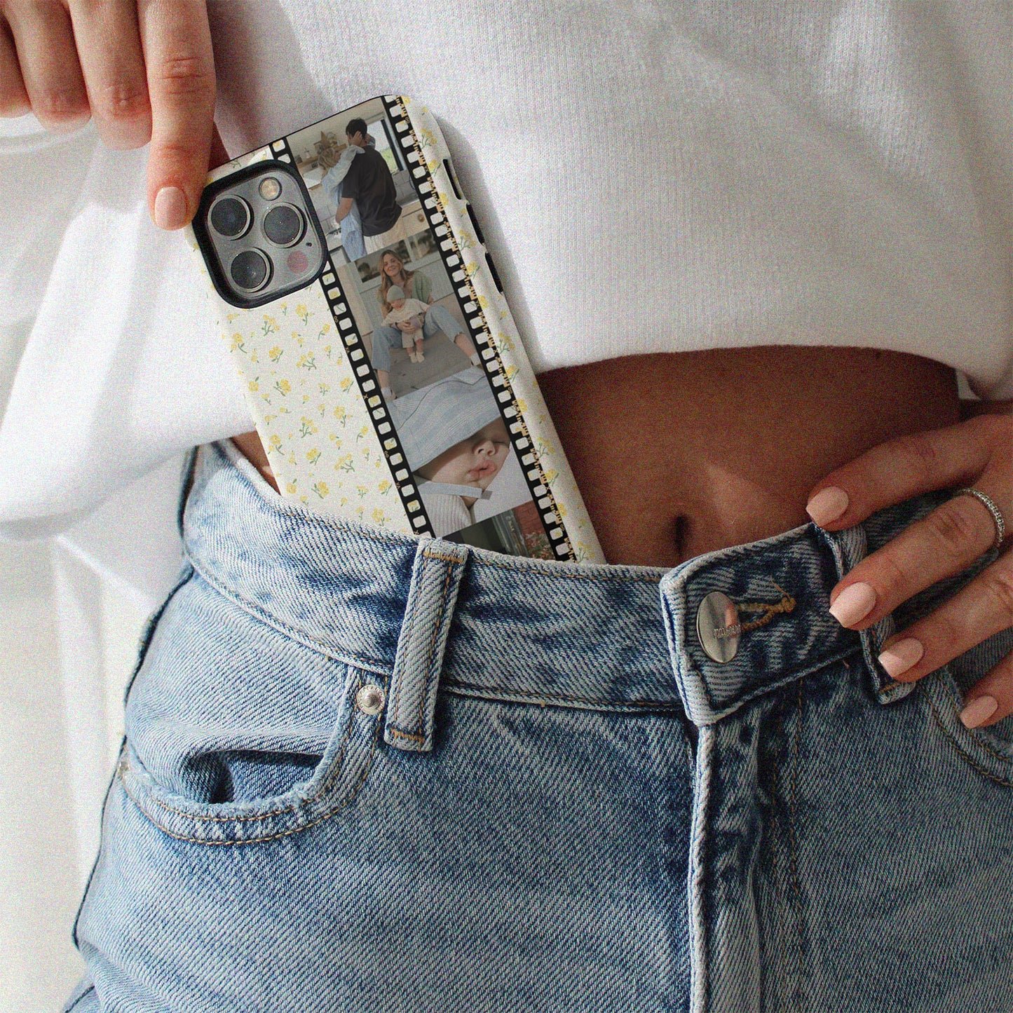 CUSTOM PHOTO Tiny Bloom Yellow Aesthetic iPhone Case