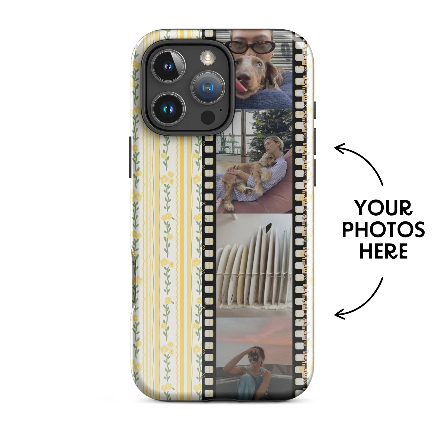 CUSTOM PHOTO Lace Garden Yellow Aesthetic iPhone Case