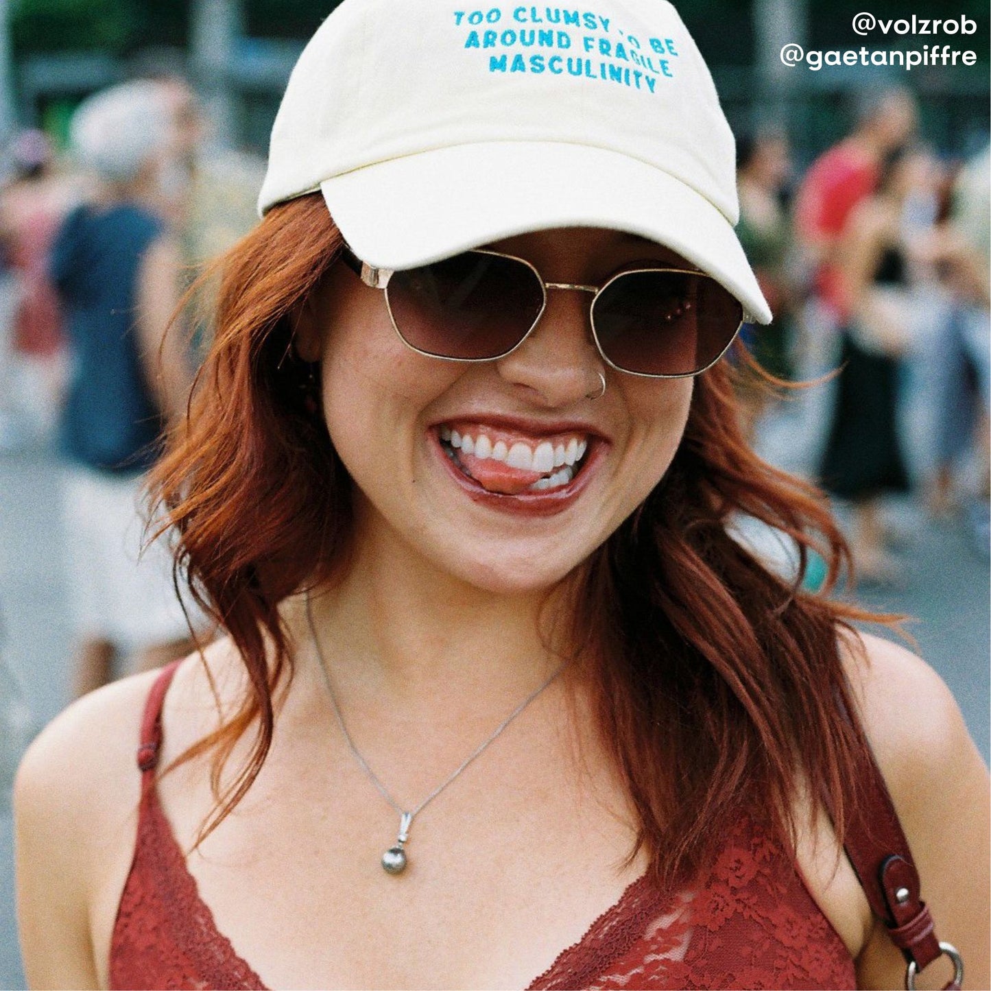 Too Clumsy To Be Around Fragile Masculinity Embroidered Pastel Baseball Cap