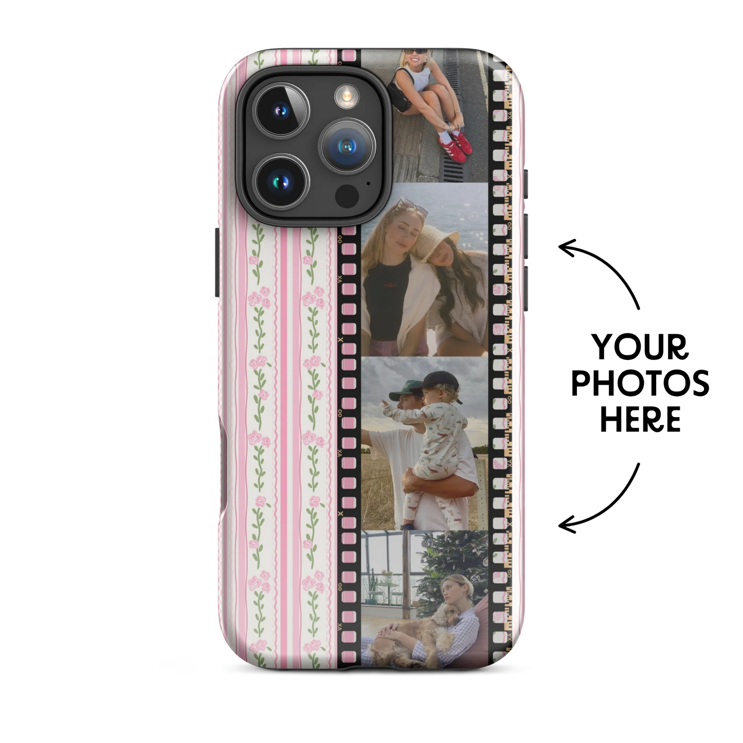 CUSTOM PHOTO Lace Garden Pink Aesthetic iPhone Case