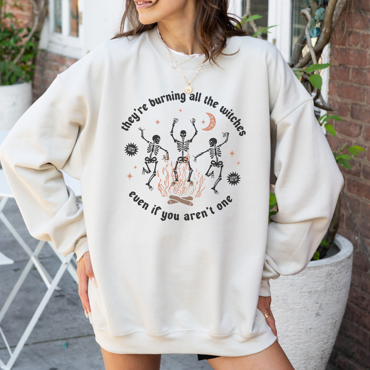 They're Burning All The Witches Crewneck Sweatshirt