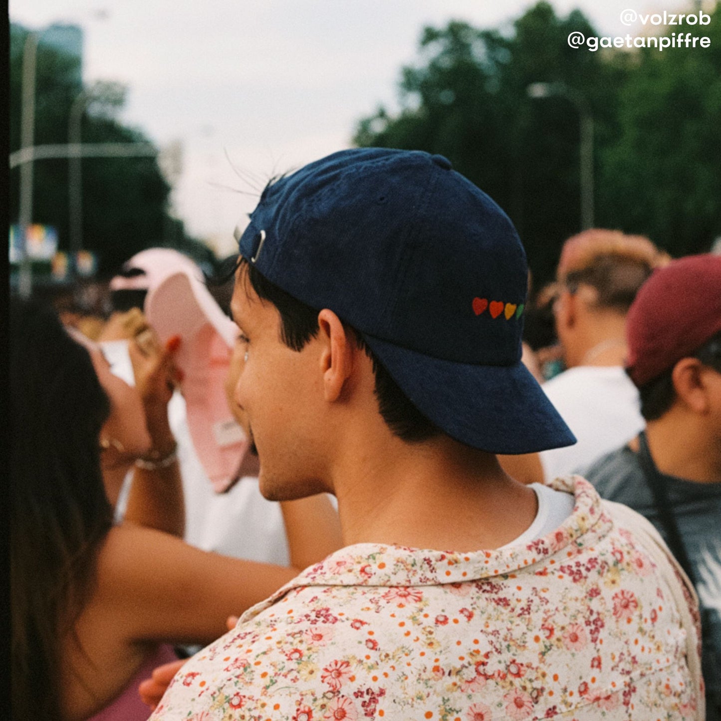 Pride Hearts Embroidered Corduroy Cap