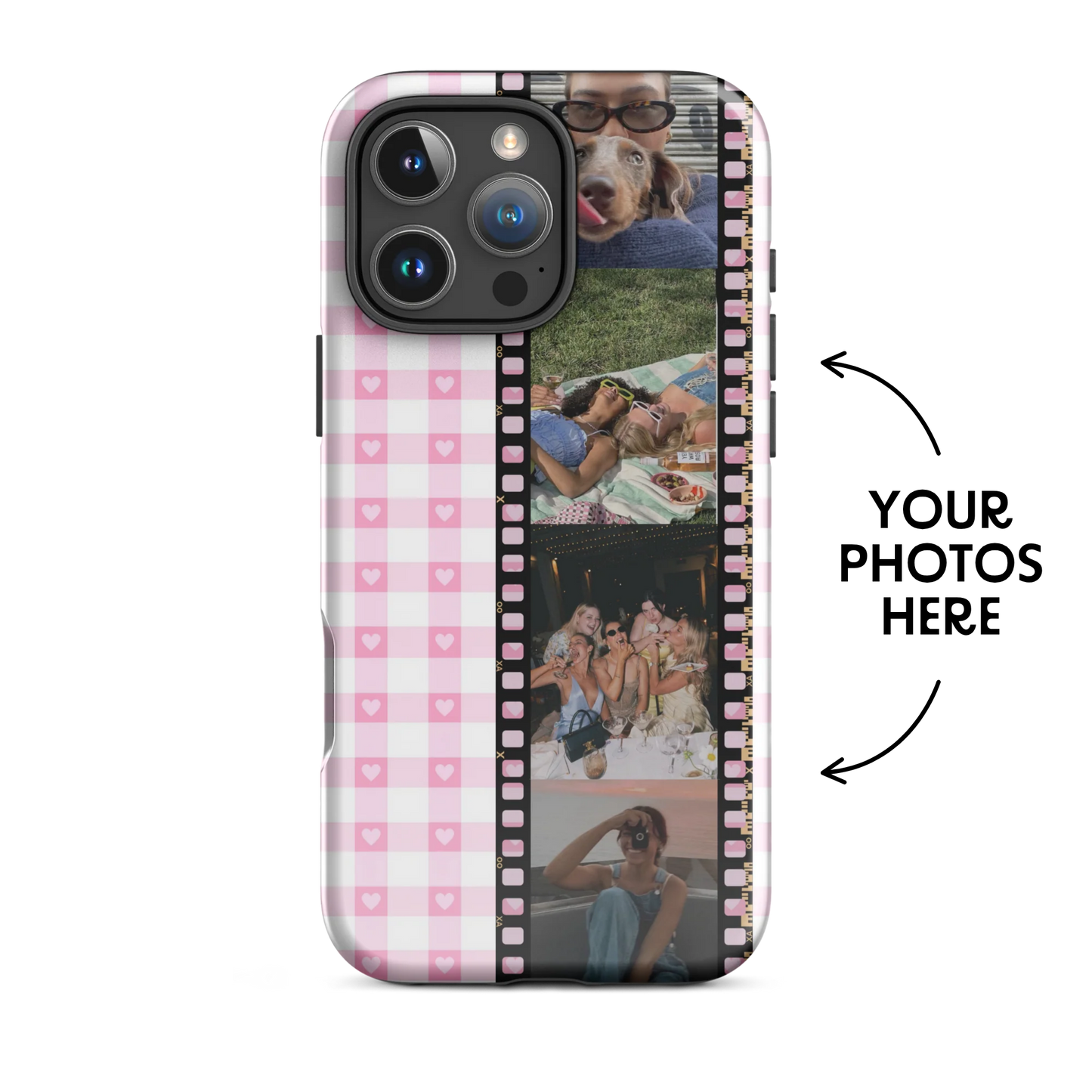 CUSTOM PHOTO Plaid in Love Aesthetic iPhone Case