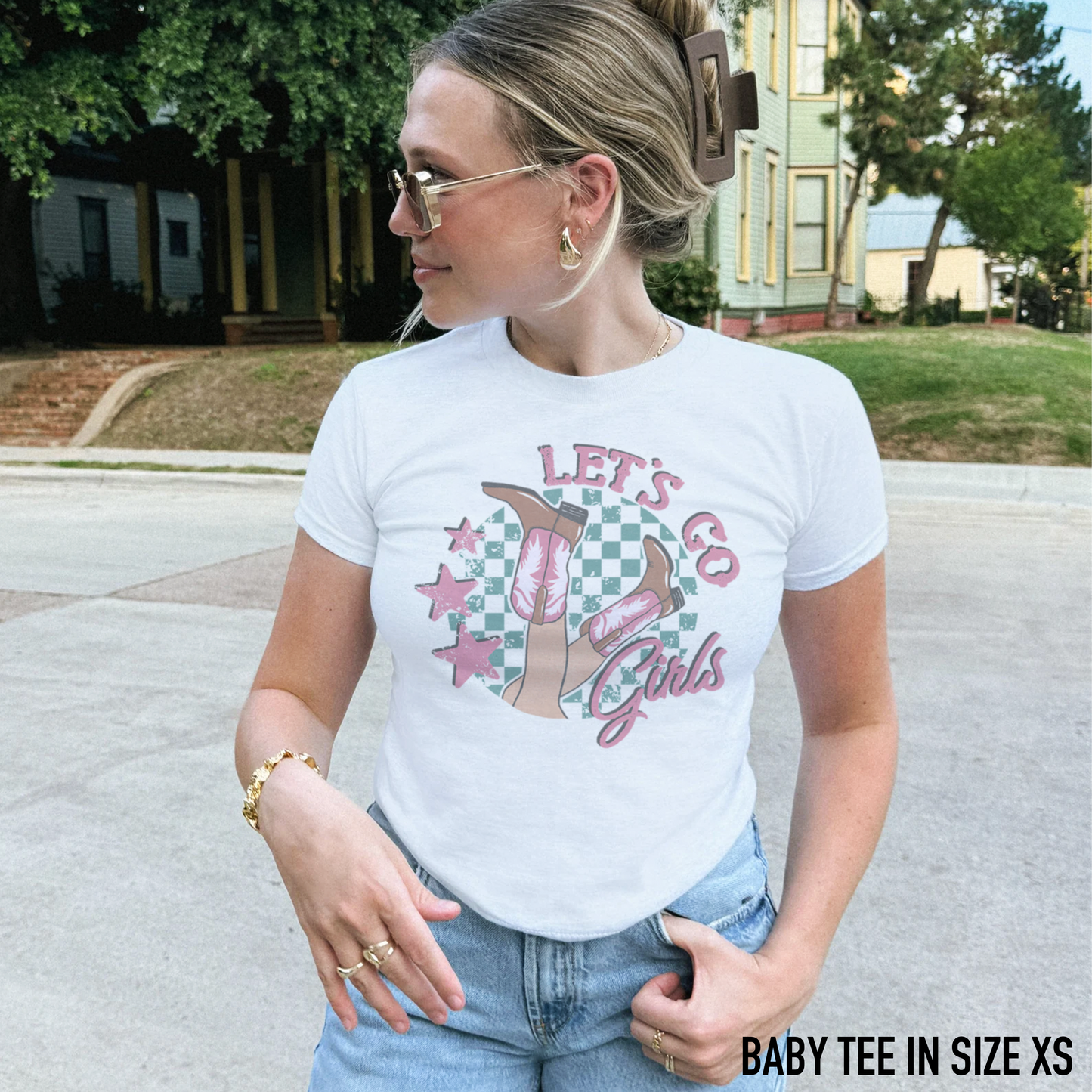 Let's Go Girls Cowgirl Baby Tee