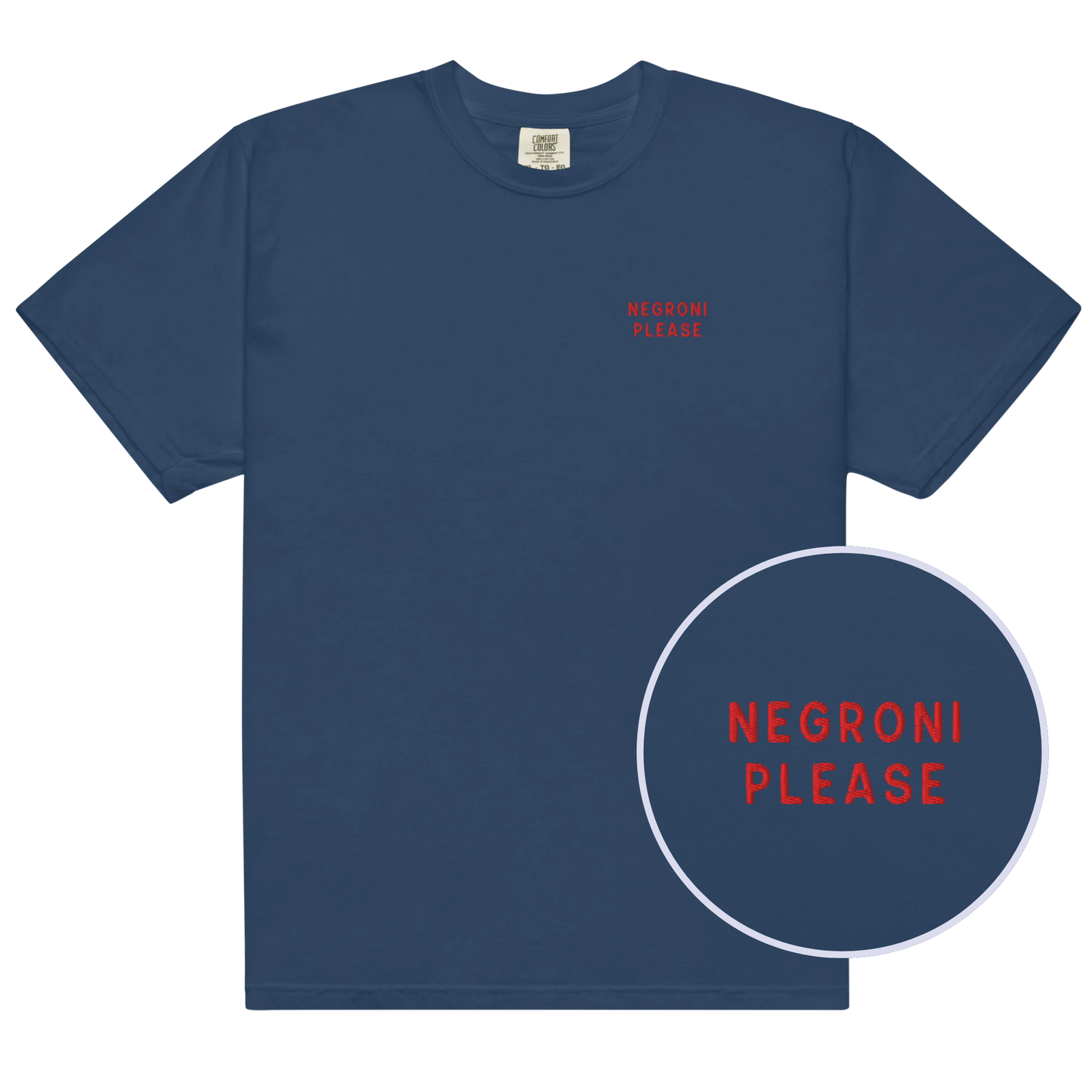 Negroni Please Embroidered Premium T-Shirt