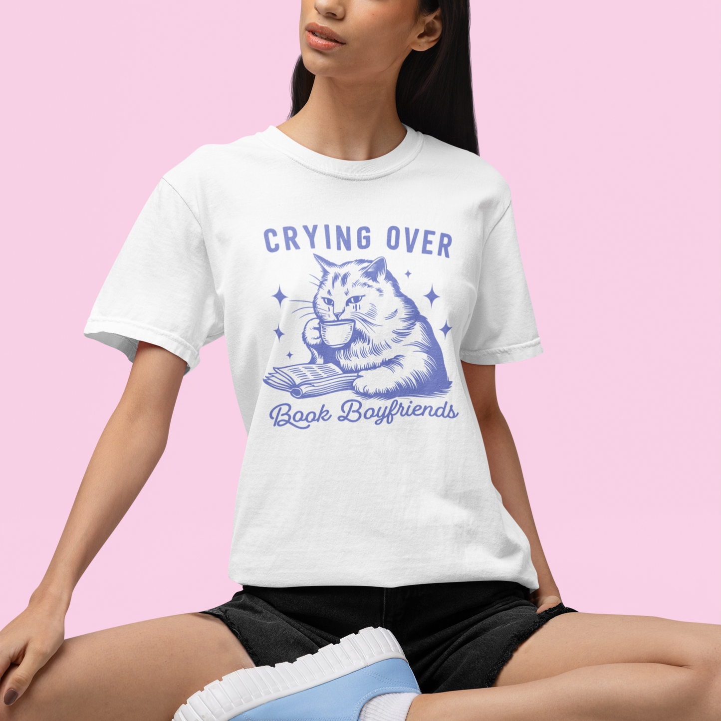 Crying Over Book Boyfriends Premium T-Shirt