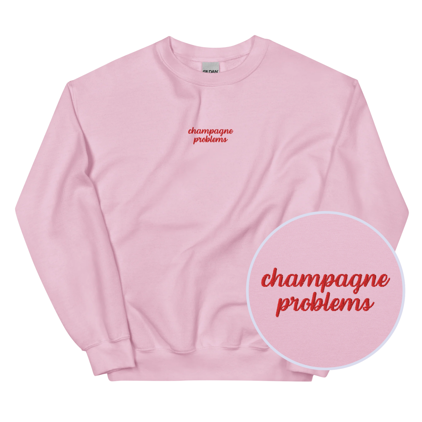 Champagne Problems Embroidered Sweatshirt