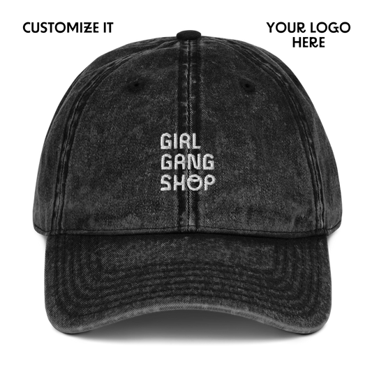 CUSTOM YOUR LOGO Embroidered Vintage Cap