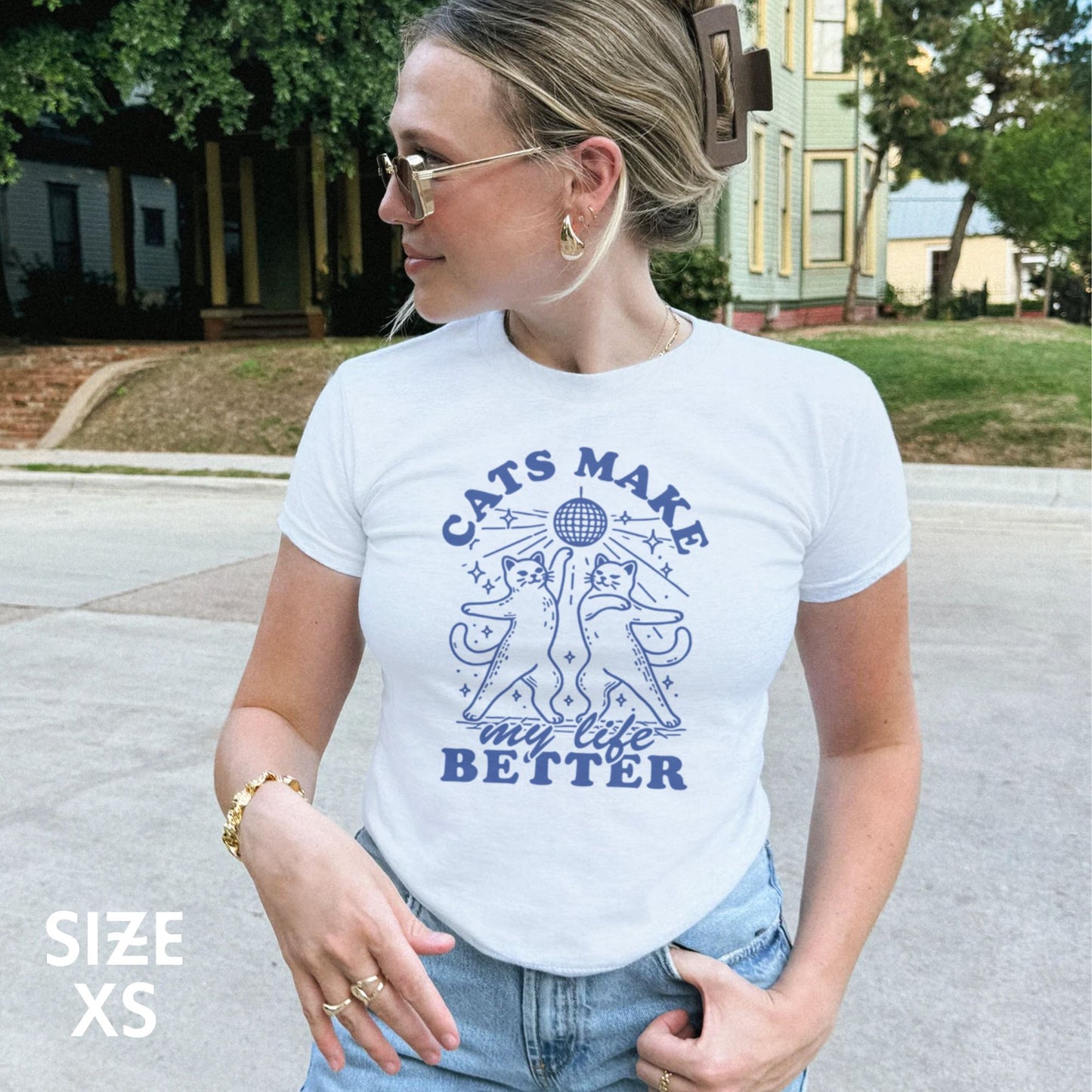 Cats Make My Life Better Baby Tee