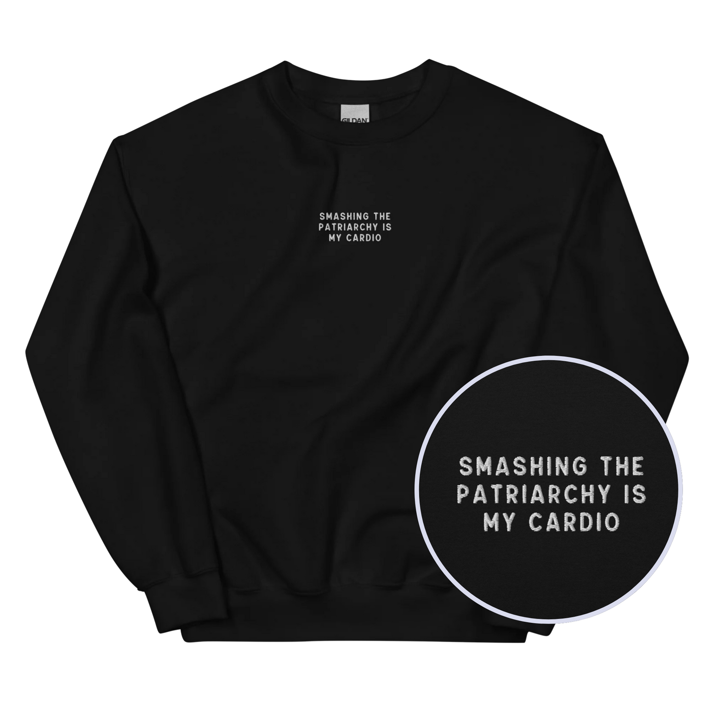 Smashing Patriarchy Cardio Embroidered Sweatshirt