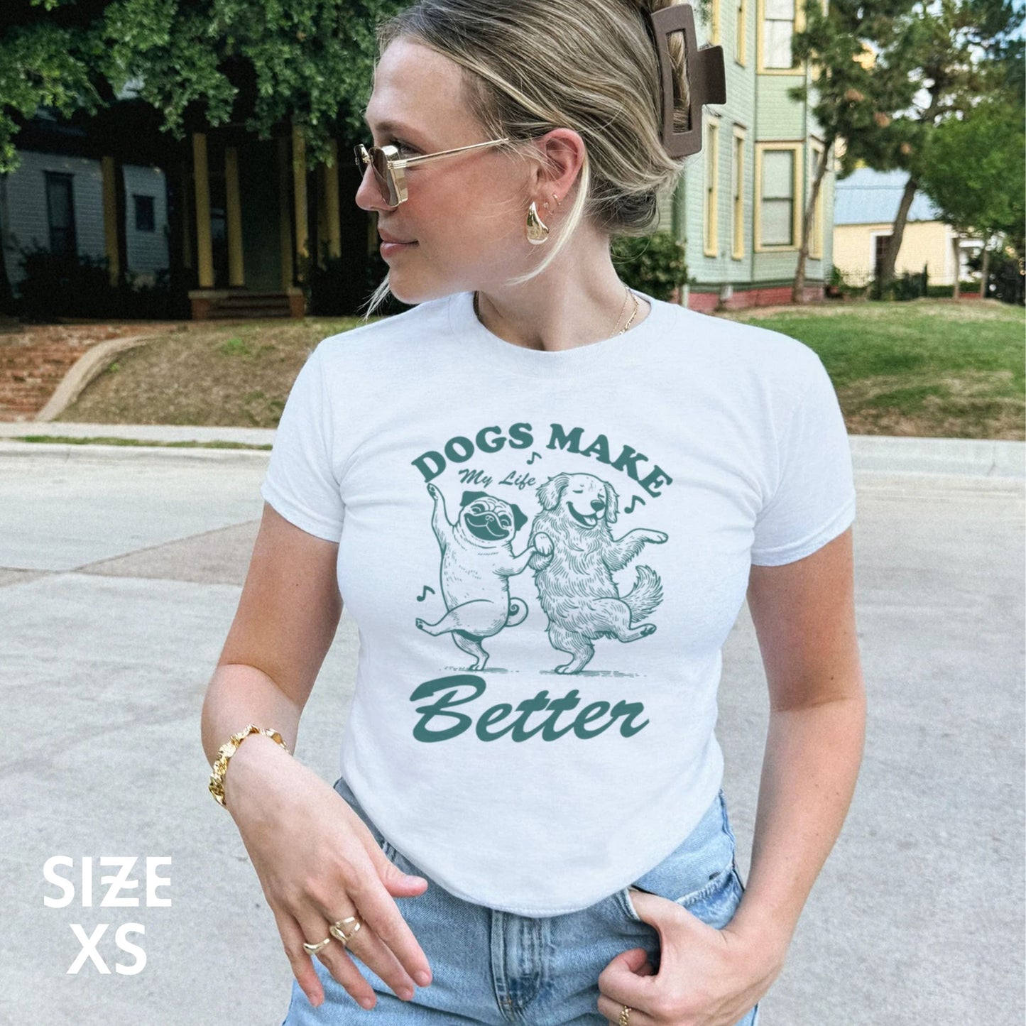 Dogs Make My Life Better Baby Tee