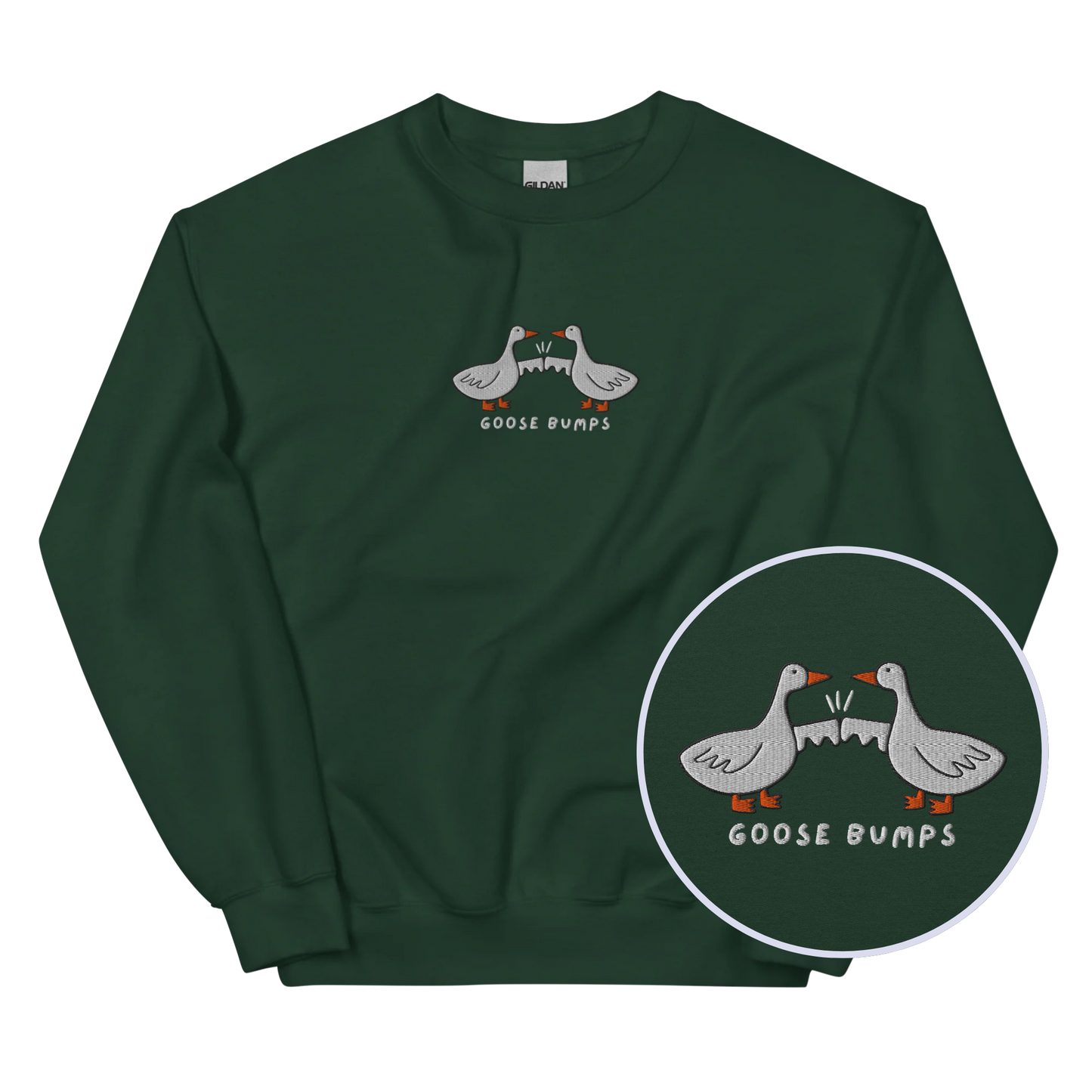 Goose Bumps Embroidered Sweatshirt