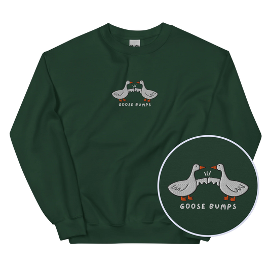 Goose Bumps Embroidered Sweatshirt