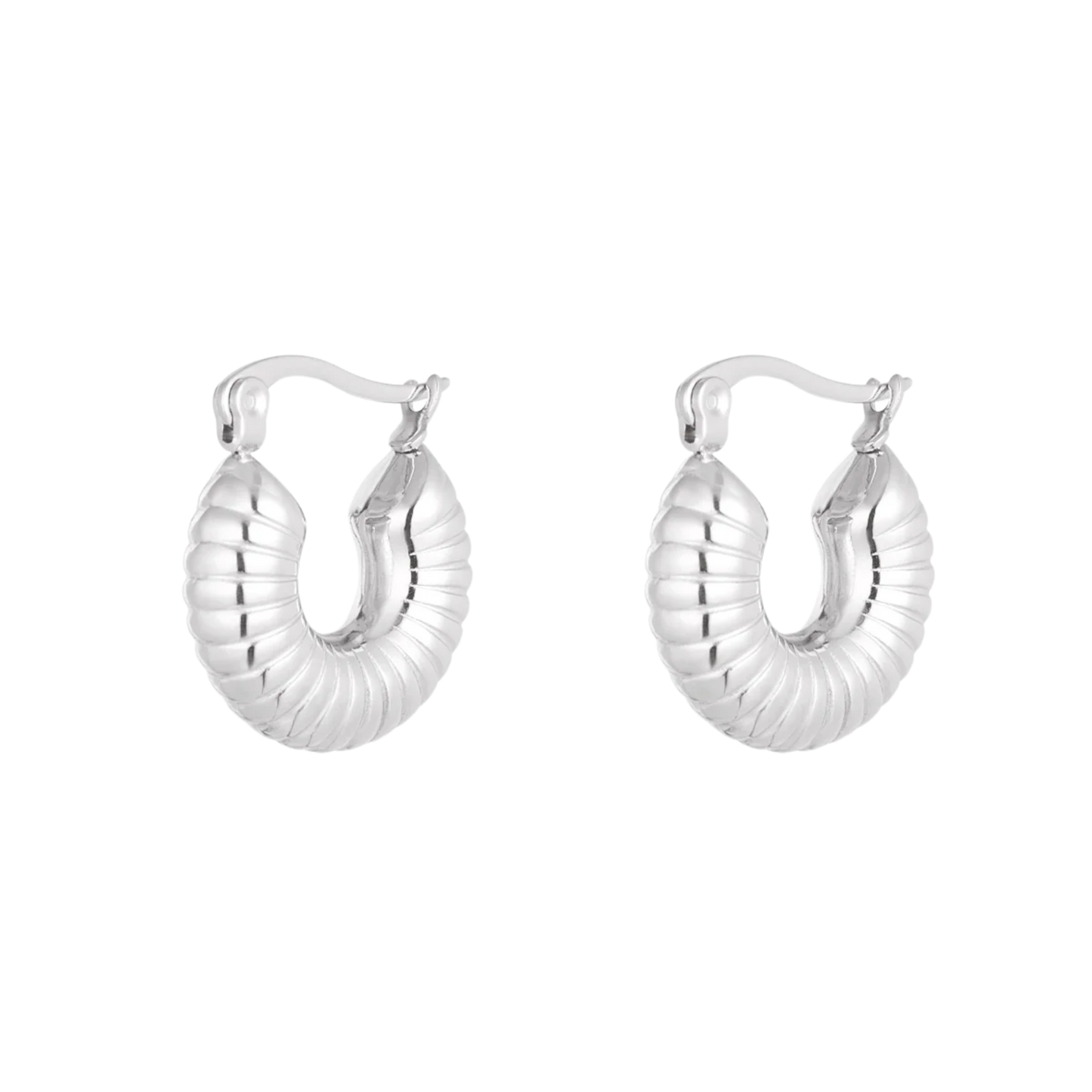 Mini Ridge Hoop Earrings