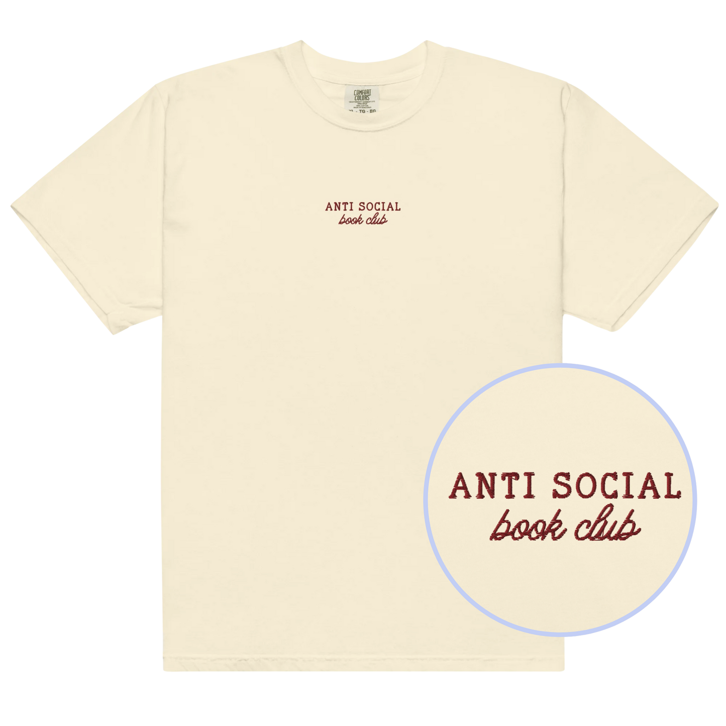 Anti Social Book Club Embroidered Classic T-Shirt