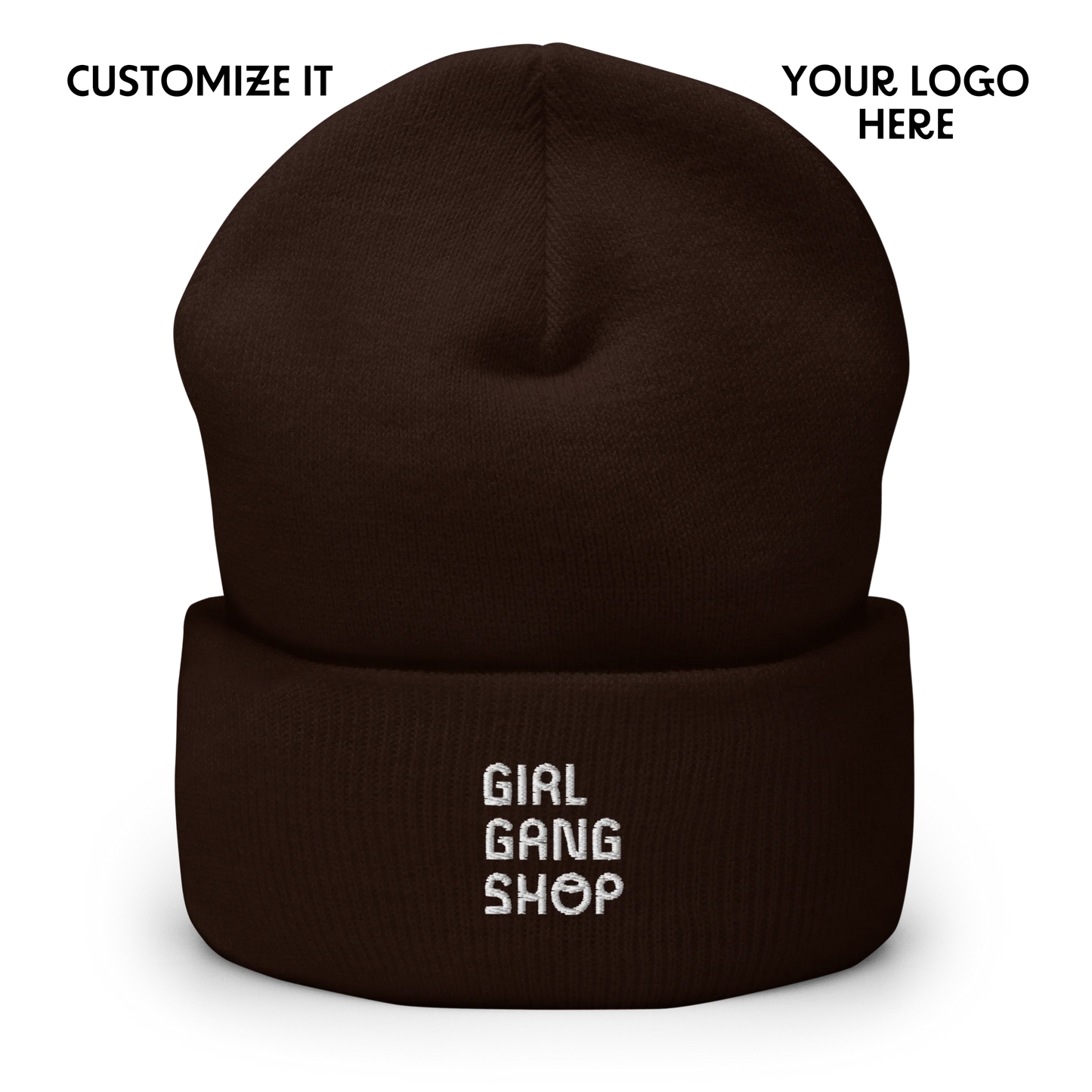 CUSTOM YOUR LOGO Embroidered Cuffed Beanie