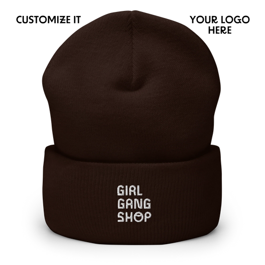 CUSTOM YOUR LOGO Embroidered Cuffed Beanie