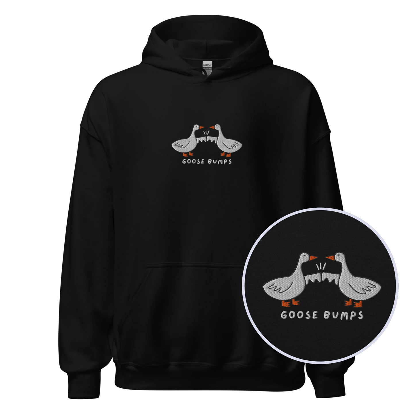 Goose Bumps Embroidered Hoodie