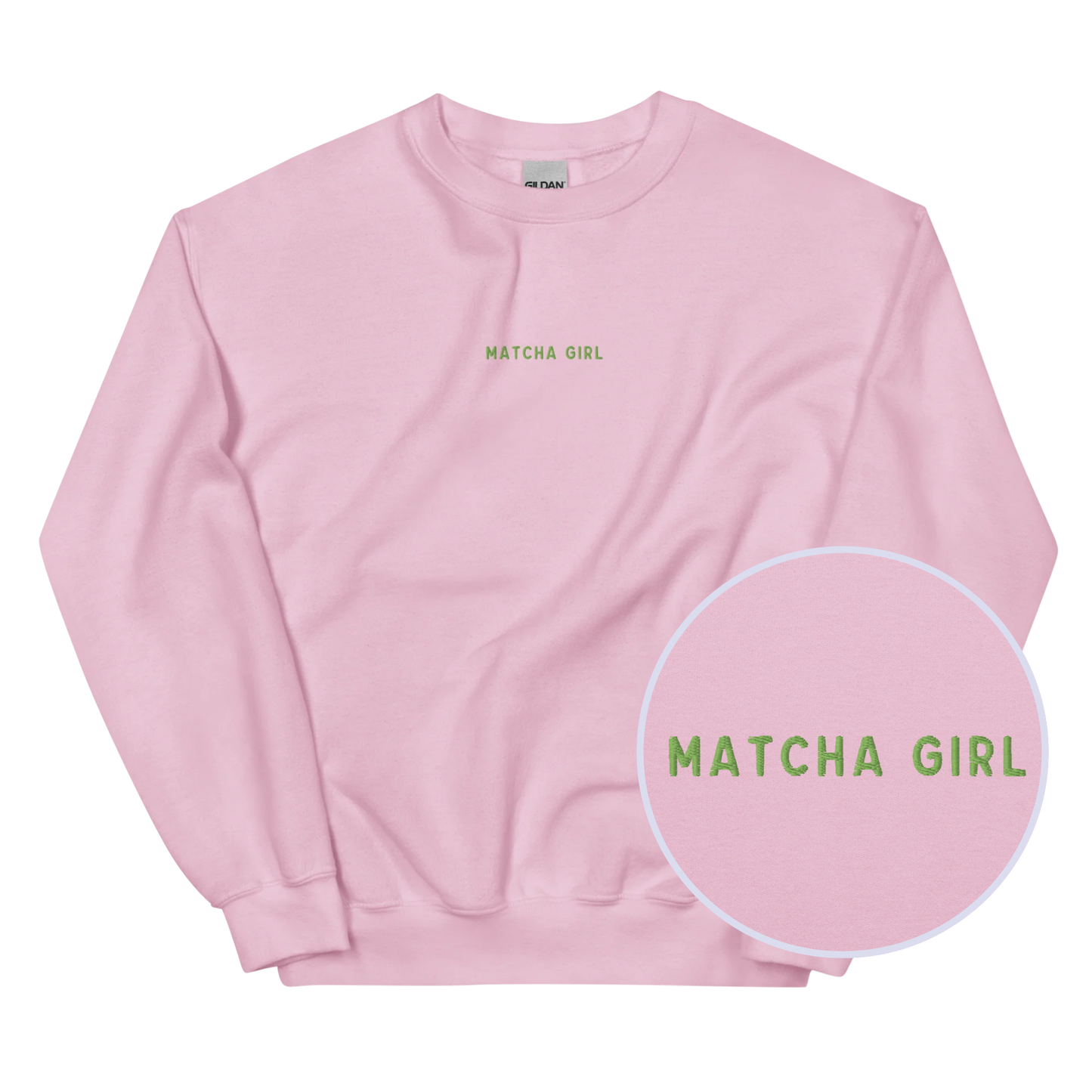 Matcha Girl Embroidered Sweatshirt