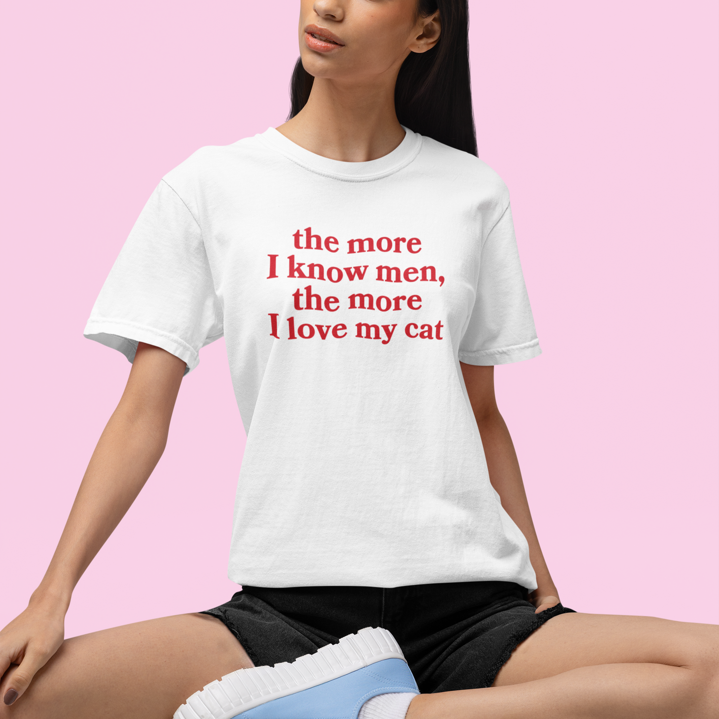The More I Know Men Love My Cat Premium T-Shirt