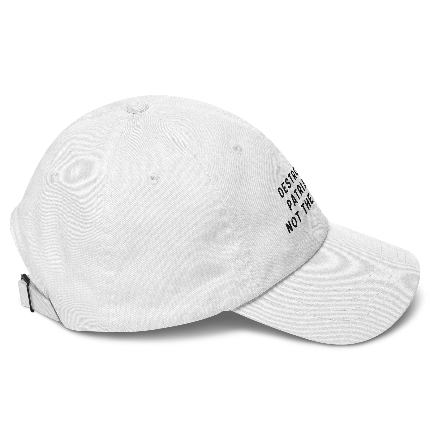 Destroy The Patriarchy Not The Planet Embroidered Cap