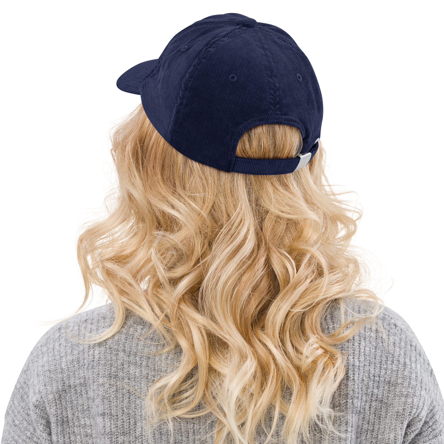 Red Wine Embroidered Corduroy Hat