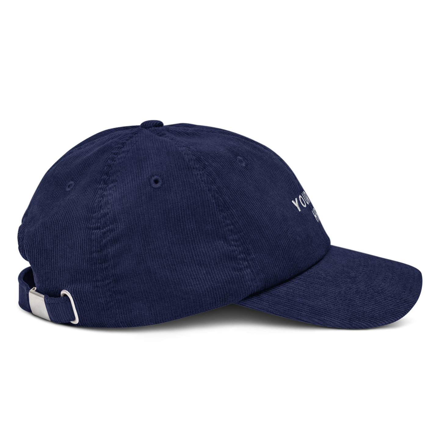 CUSTOM Your Text Embroidered Corduroy Cap
