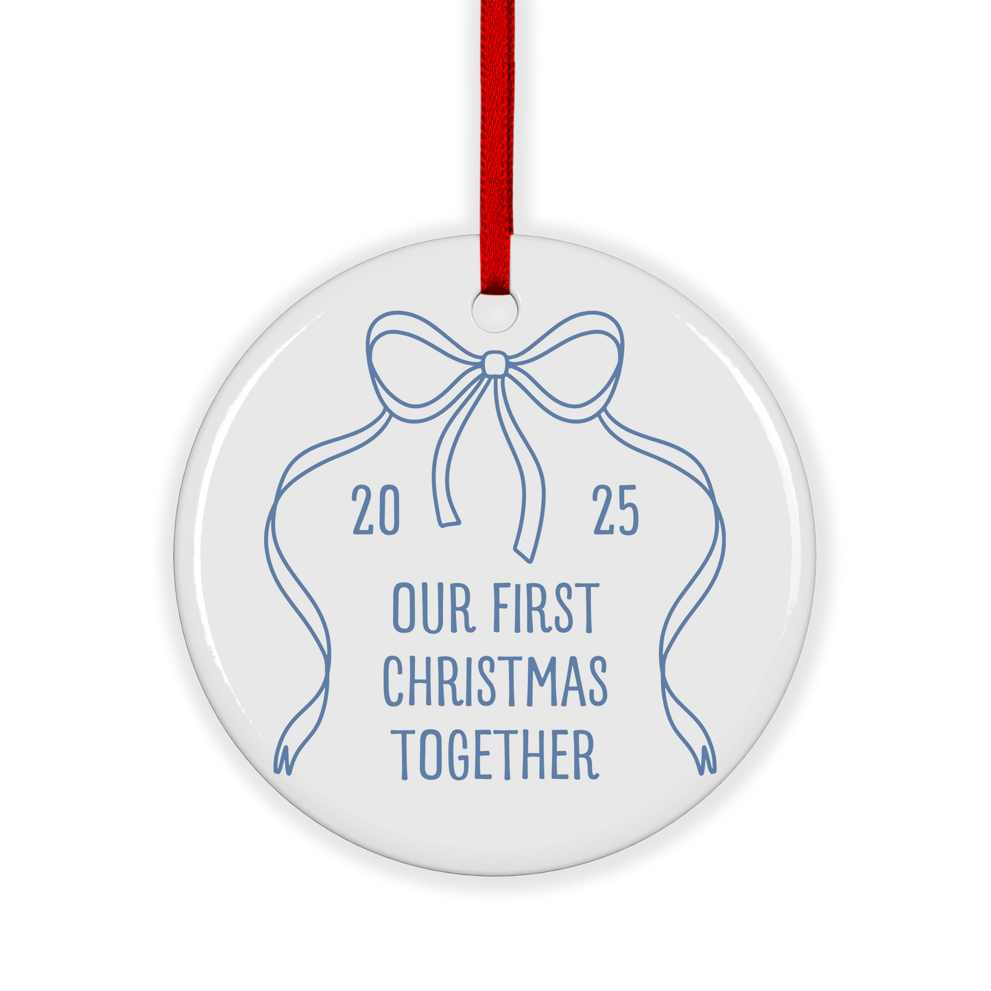 CUSTOM Our First Christmas Together Ceramic Christmas Ornament