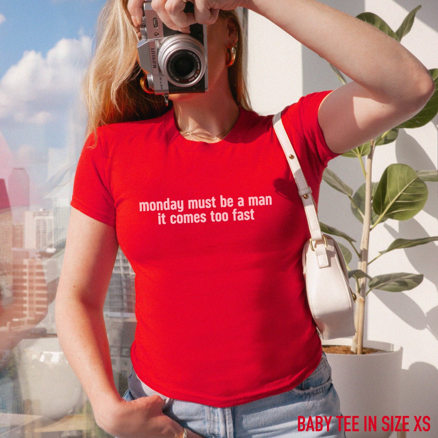 Monday Must Be a Man Comes Too Fast Baby Tee