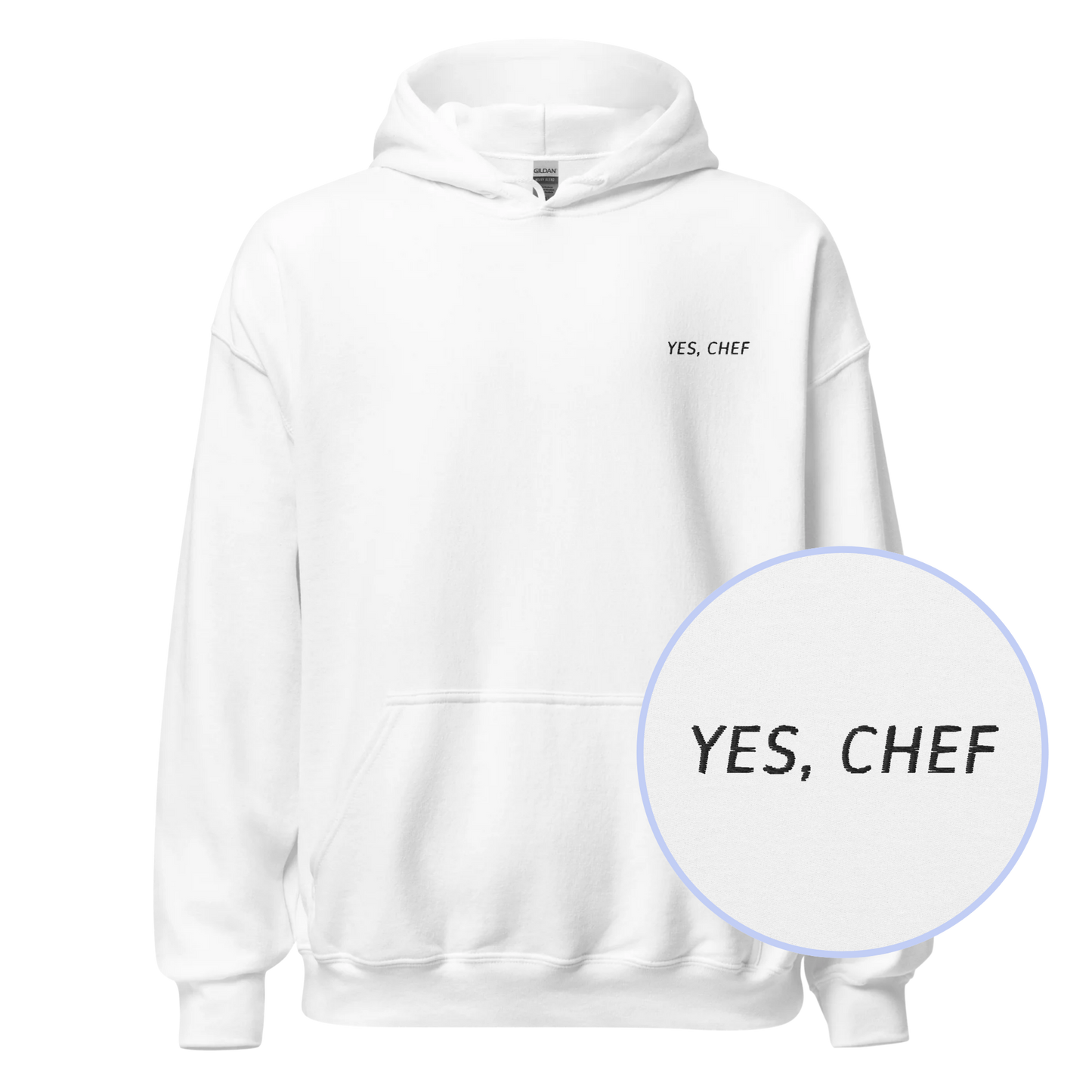 Yes Chef The Bear Embroidered Hoodie