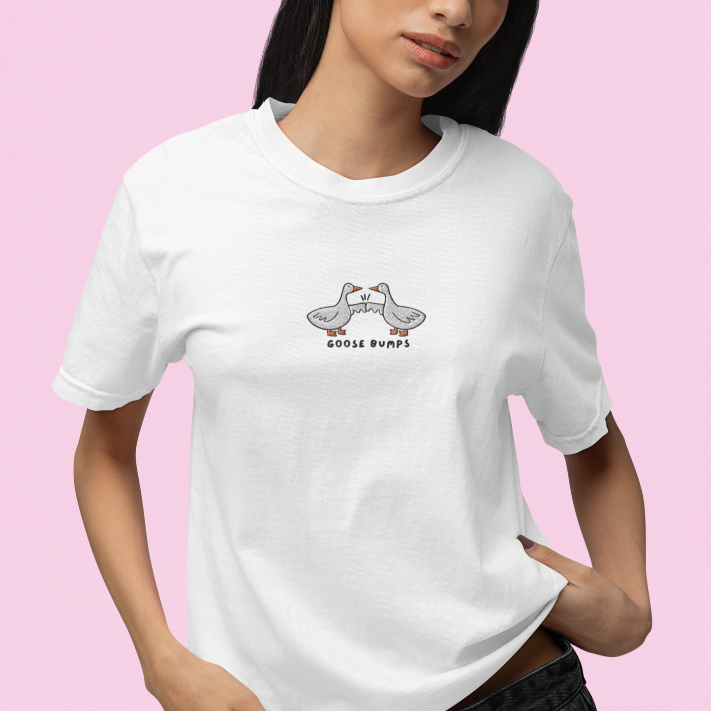 Goose Bumps Embroidered Classic T-Shirt