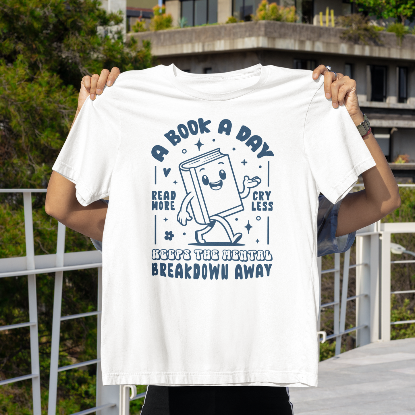 A Book a Day Mental Breakdown Away Premium T-Shirt