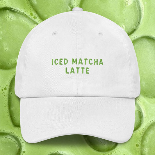 Iced Matcha Latte Embroidered Cap