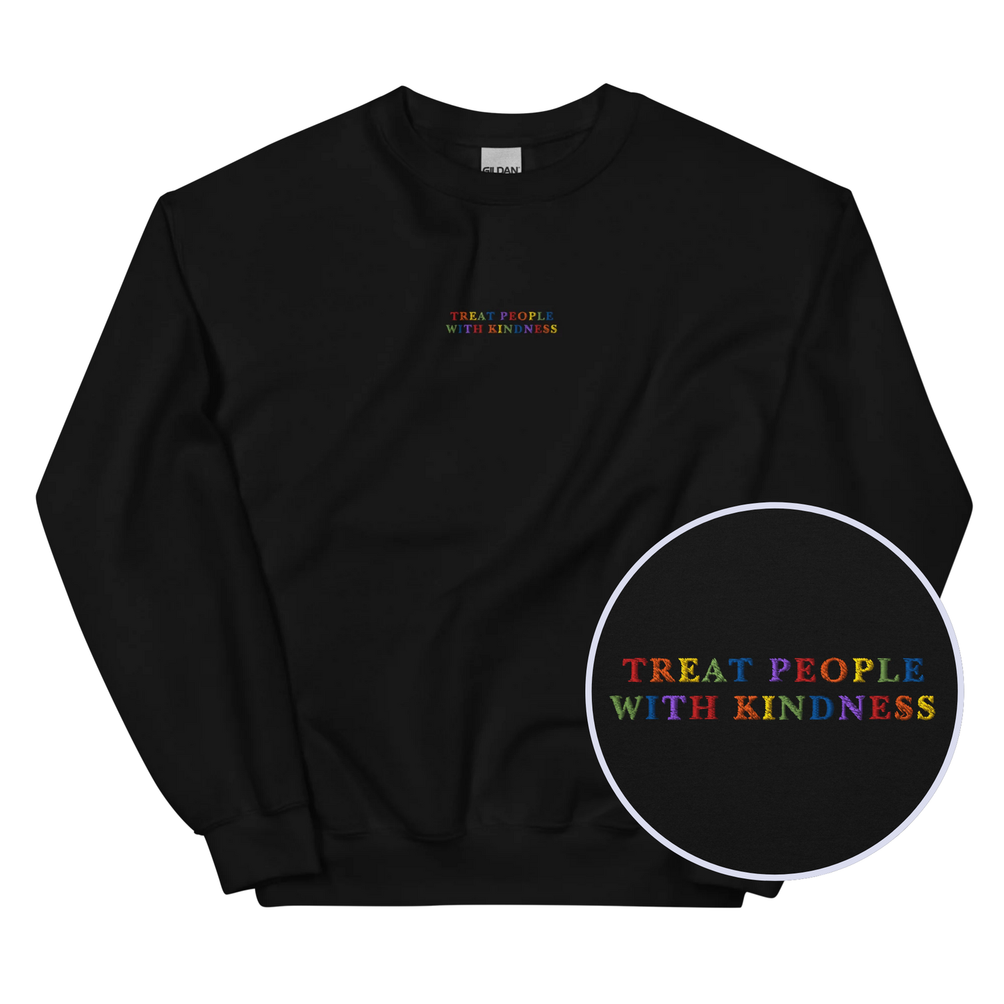 Treat People With Kindness Embroidered Sweatshirt