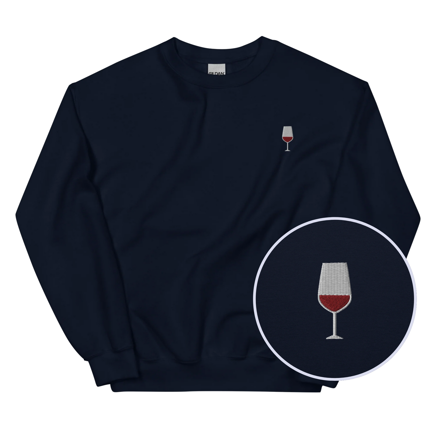 Red Wine Embroidered Sweatshirt